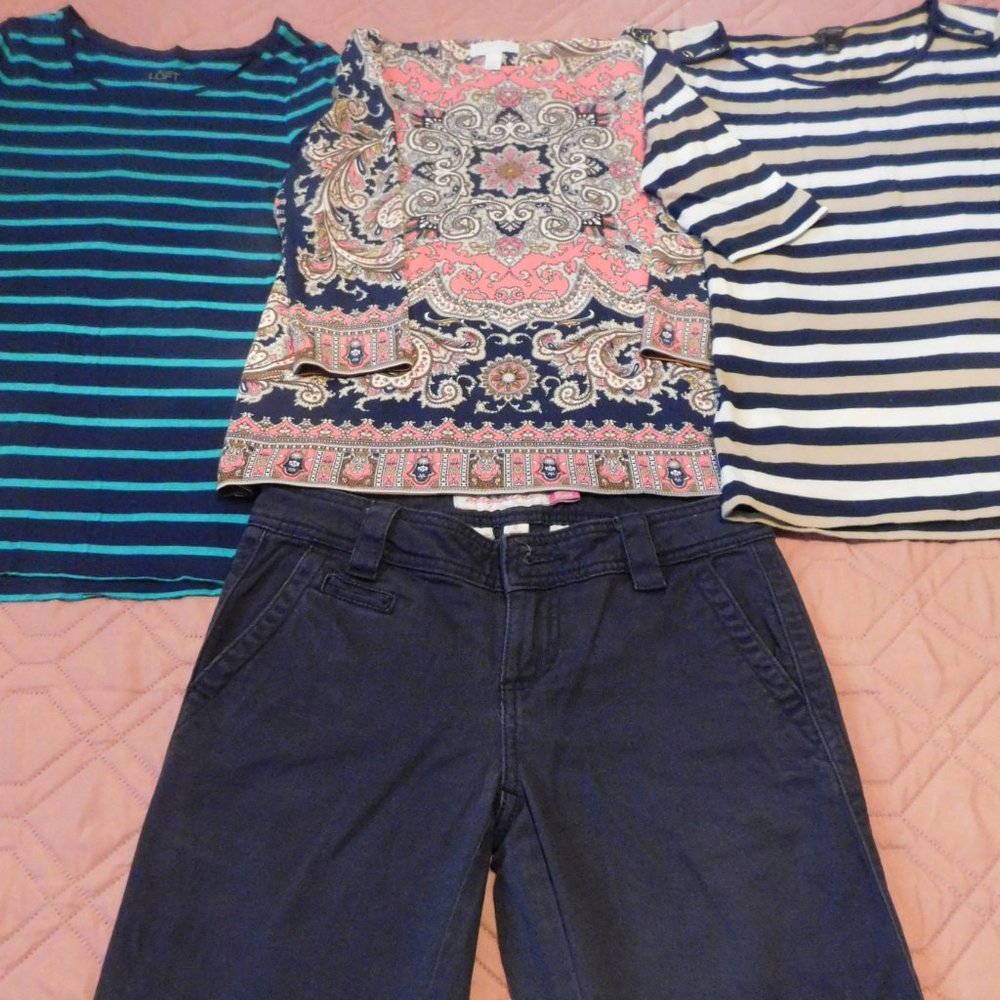 4 PIECE NAME BRAND WARDROBE SET ANN TAYLOR, AEROPOSTLE, CHARTER CLUB